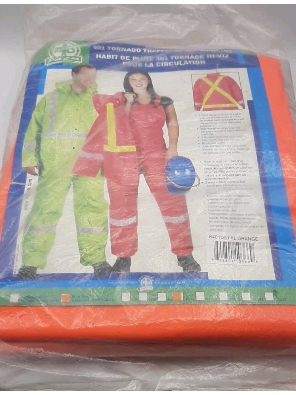 PIO 401 Tornado Traffic Hi Viz Rainsuit Orange Size XL Traffic Suit NEW